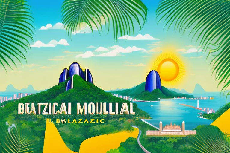 Iconic brazilian landmarks like the christ the redeemer statue and sugarloaf mountain