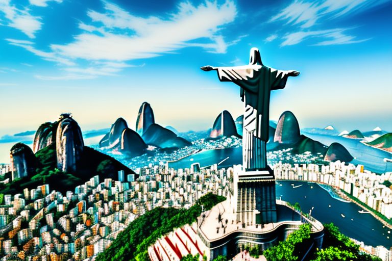The iconic christ the redeemer statue in rio de janeiro