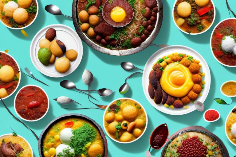 Various brazilian dishes such as feijoada