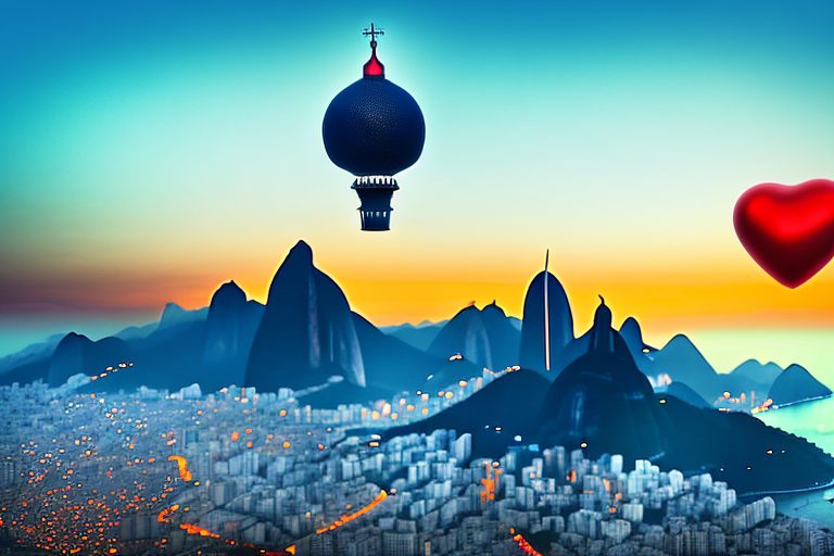 A vibrant rio de janeiro skyline at dusk