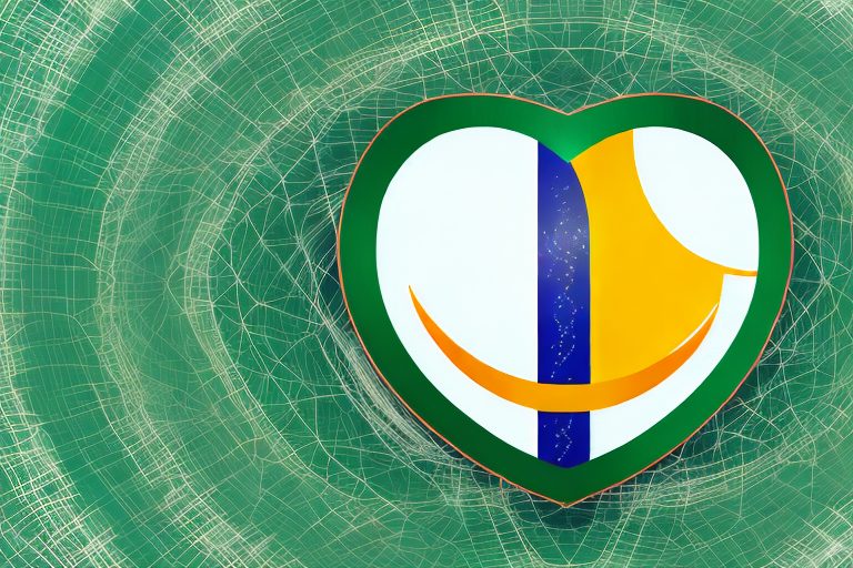 A heart-shaped object adorned with iconic brazilian symbols like the christ the redeemer statue