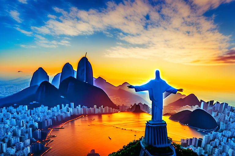 The iconic christ the redeemer statue in rio de janeiro