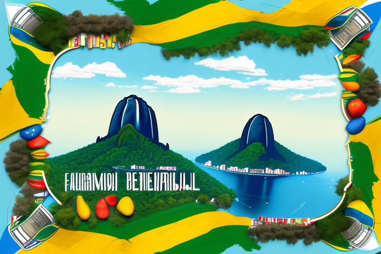Famous brazilian landmarks like the christ the redeemer statue and sugarloaf mountain