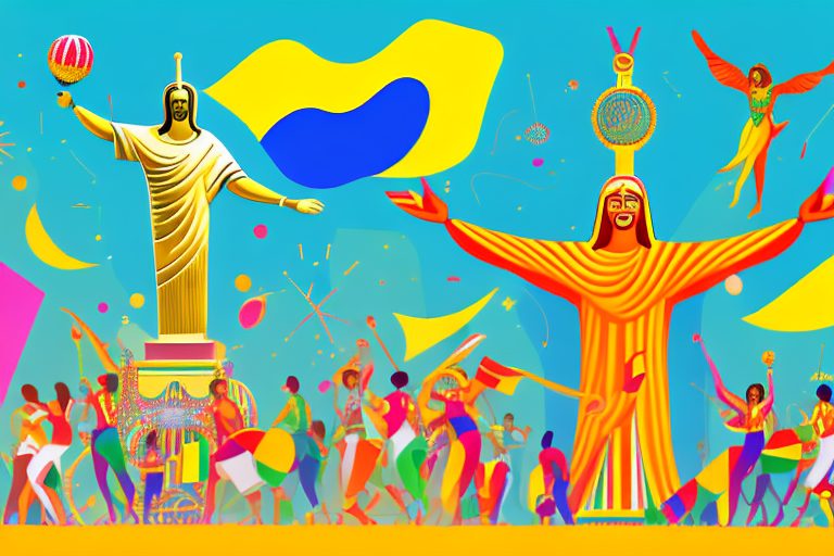 A vibrant carnival scene in brazil