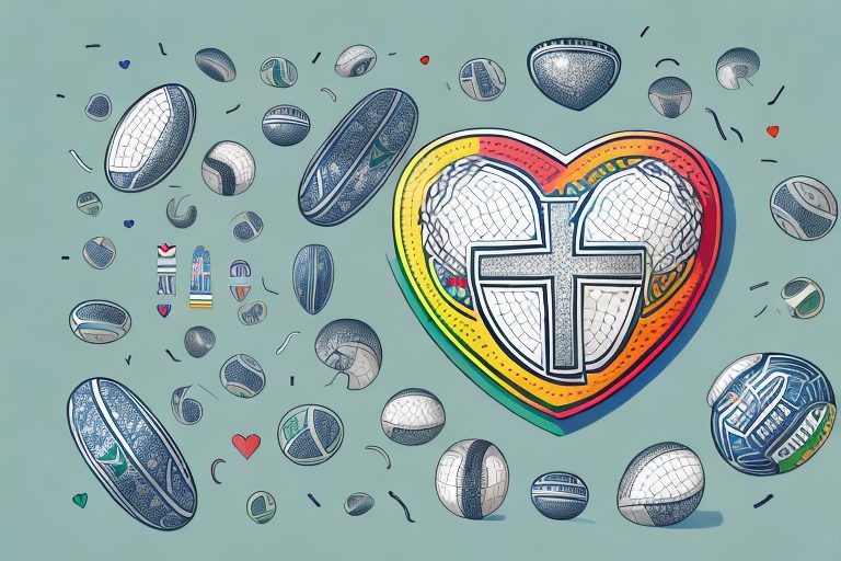 A heart-shaped object intertwined with cultural symbols of brazil such as the christ the redeemer statue