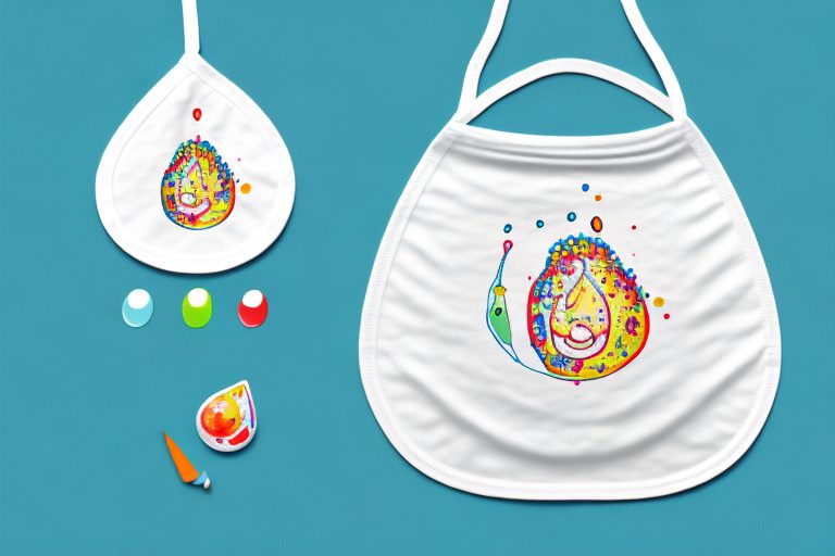 A baby bib and a drool droplet