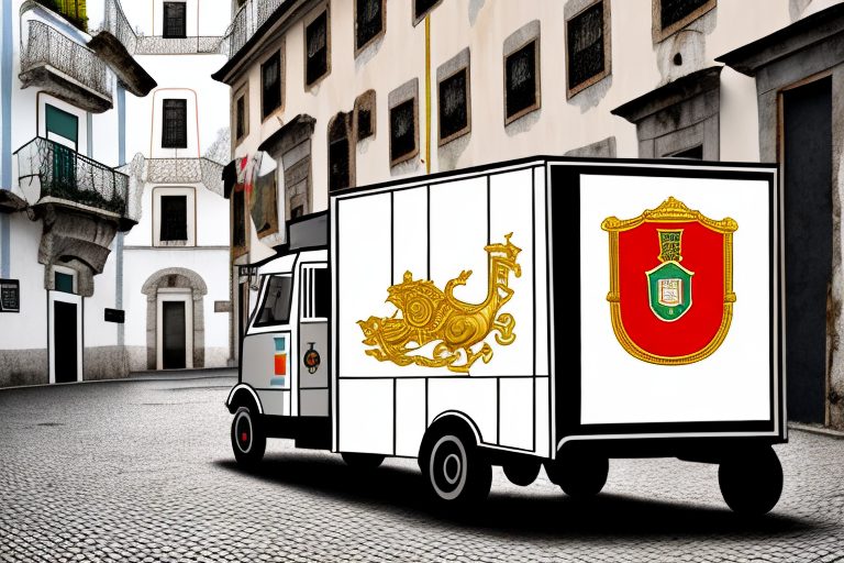 A traditional portuguese postal delivery truck