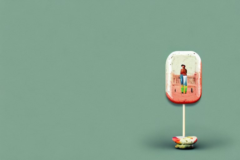 A portuguese landscape with a focus on a lollipop (chupa-chupa in portuguese)