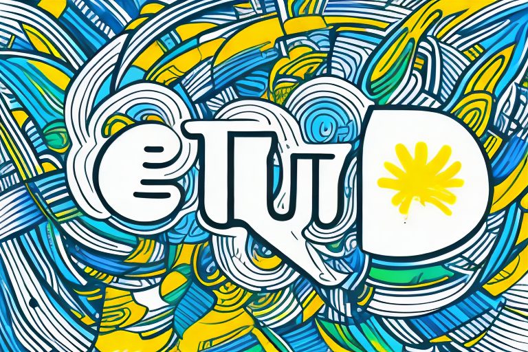 A speech bubble emerging from a vibrant brazilian landscape