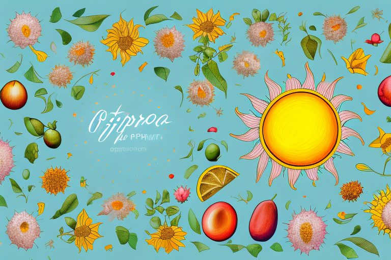 A portuguese landscape with highlighted objects like a blooming flower