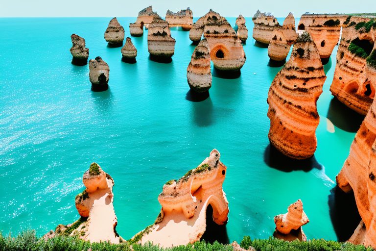 The picturesque algarve region in portugal