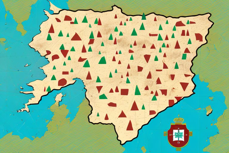 A map of portugal highlighted