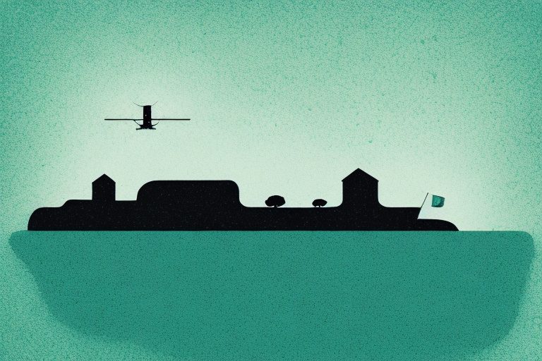 A silhouette departing a traditional portuguese landscape