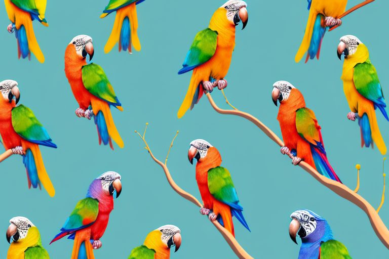 A group of colorful parrots (representing a crowd or group