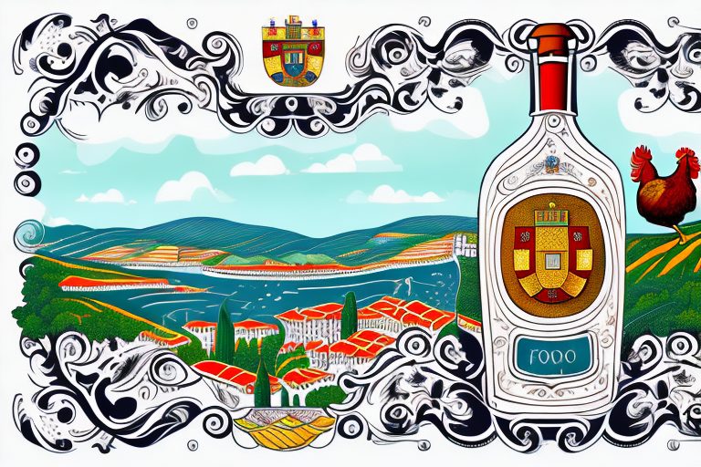 Iconic portuguese symbols such as a fado guitar