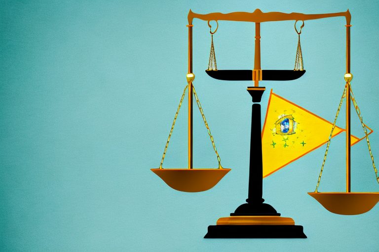 A scale of justice balanced evenly