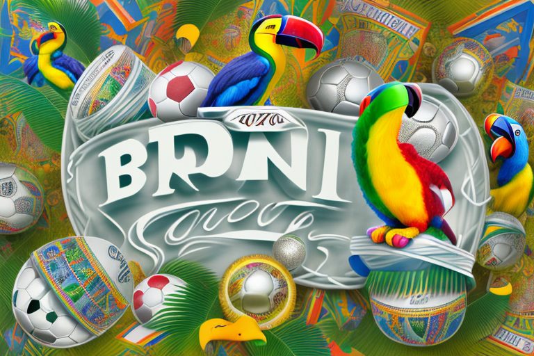 Various iconic brazilian symbols such as the christ the redeemer statue