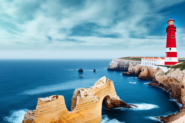 The sagres headland with its iconic lighthouse