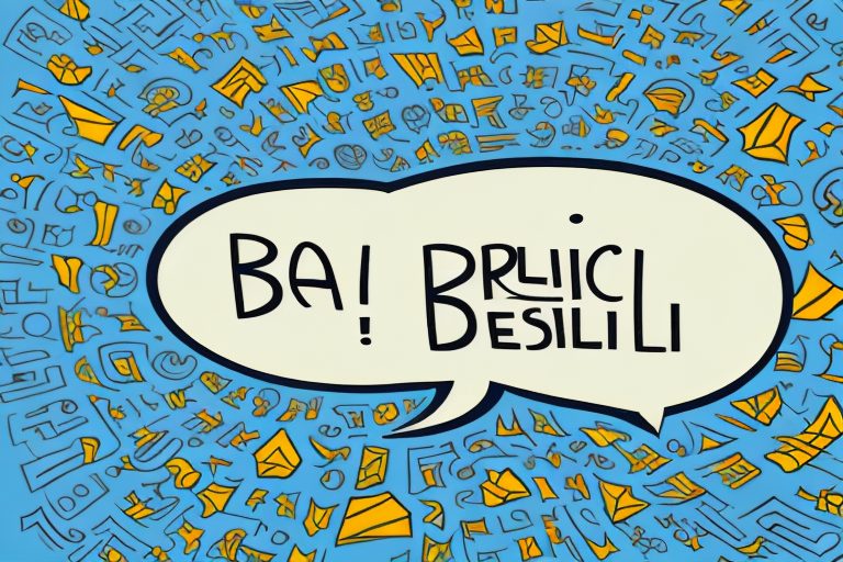 A speech bubble emerging from a stylized