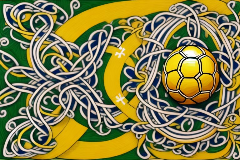 A traditional brazilian setting with symbolic elements like the national flower (ipe-amarelo)